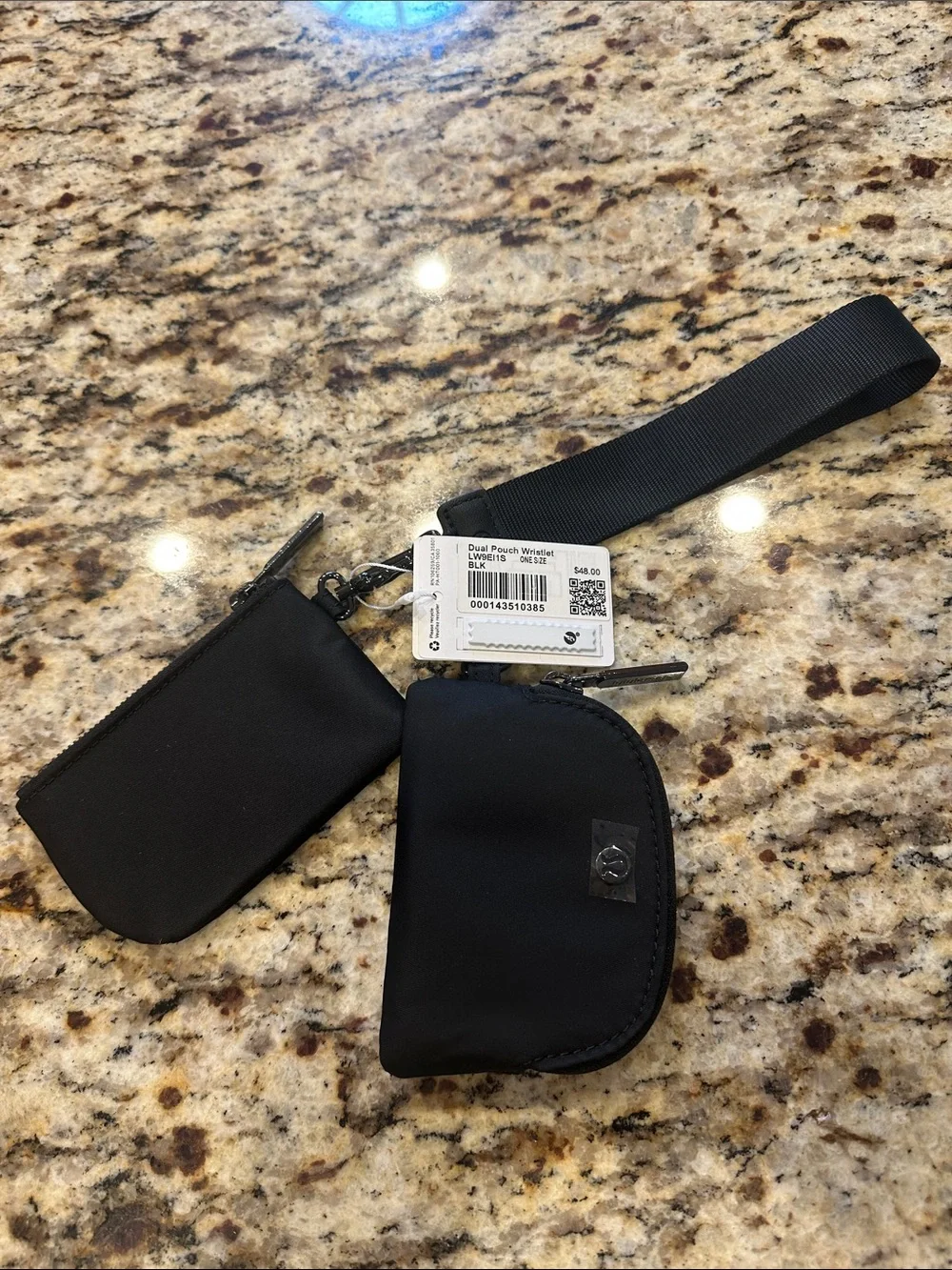 Lululemon Dual Pouch Wristlet - NWT - Black